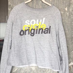 Soul cycle semi crop sweatshirt